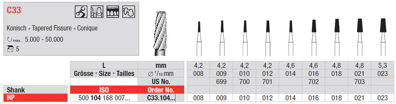 C33 HP Diamond Bur