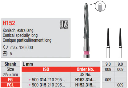 H152 - Conical Specially Long