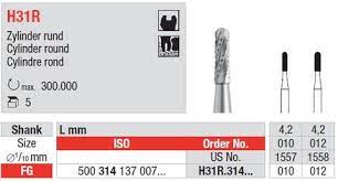 H31R - Cylinder Round TC Bur